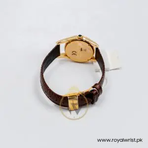 Ferragamo Women's Swiss Made Quartz Dark Brown Leather Strap Red Dial 33mm Watch FG4070014-1