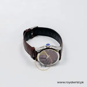 Tissot Women’s Quartz Swiss Made Dark Brown Leather Strap Maroon Dial 33mm Watch T035.210.16.371.00-1 (Like New) - Image 3