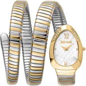 Just Cavalli Women’s Quartz Two-Tone Snake Stainless Steel Silver Dial 33.5mm Watch JC1L224M0065