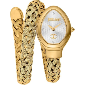 Just Cavalli Women’s Quartz Gold Snake Stainless Silver Dial 22mm Watch JC1L264M0025