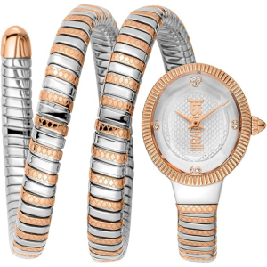 Just Cavalli Women’s Quartz Two-Tone Snake Stainless Steel Silver Dial 22mm Watch JC1L269M0065