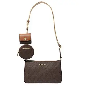 Michael Kors Jet Set Logo Crossbody Bag with Case for Apple AirPods Pro – Brown Signature 35S2GTVC1B