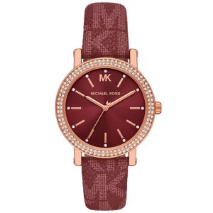 Michael Kors Women’s Quartz Mulberry PVC Strap Mulberry Dial 38mm Watch MKO1025