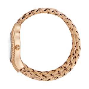Alternative view of Just Cavalli Women’s Quartz Rose Gold Snake Stainless Steel White Mother Of Pearl Dial 23mm Watch JC1L305M0045