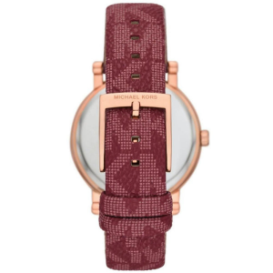 Michael Kors Women’s Quartz Mulberry PVC Strap Mulberry Dial 38mm Watch MKO1025 - Image 3
