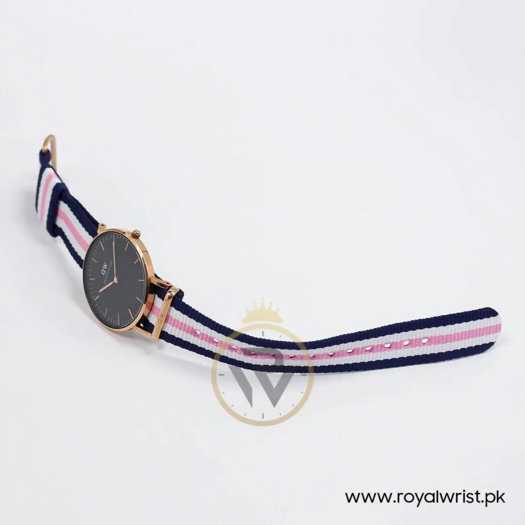 Daniel Wellington Men’s Quartz Multi Nylon Strap Black Dial 36mm Watch DW00100148