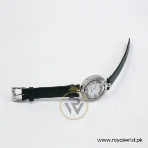 Versace Women’s Quartz Swiss Made Dark Green Leather Strap Mother Of Pearl Dial 34mm Watch P417544-1 (Like New)