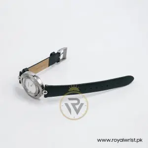 Versace Women’s Quartz Swiss Made Dark Green Leather Strap Mother Of Pearl Dial 34mm Watch P417544-1 (Like New)