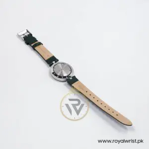 Versace Women’s Quartz Swiss Made Dark Green Leather Strap Mother Of Pearl Dial 34mm Watch P417544-1 (Like New)