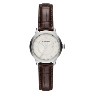 Burberry Women’s Swiss Made Multi Colour Leather Strap Beige Dial 32mm Watch BU10103 (Like New)