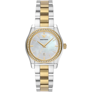 Emporio Armani Women's Quartz Two-Tone Stainless Steel Mother Of Pearl Dial 32mm Watch AR11559