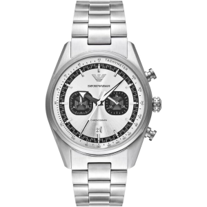 Emporio Armani Men’s Chronograph Quartz Silver Stainless Steel Silver Dial 42mm Watch AR11636