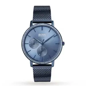 Hugo Boss Women’s Quartz Blue Stainless Steel Blue Dial 35mm Watch 1502518