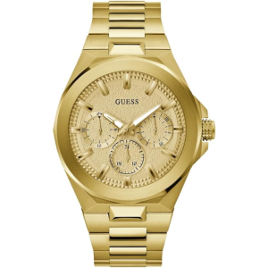 Guess Men's Quartz Gold Stainless Steel Gold Dial 46mm Watch GW0798G2