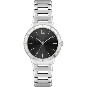 Hugo Boss Women’s Quartz Silver Stainless Steel Black Dial 34mm Watch 1502647