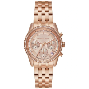 Michael Kors Women’s Chronograph Quartz Rose Gold Stainless Steel Rose Gold Dial 35mm Watch MK7531