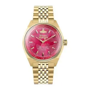 Vivienne Westwood Women’s Quartz Swiss Made Gold Stainless Steel Pink Dial 39mm Watch VV251RRGD
