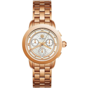 Tory Burch Women’s Quartz Chronograph Rose Gold Stainless Steel Cream Dial 37mm Watch TBW1033