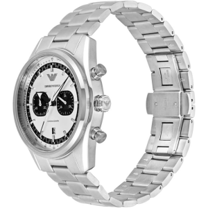 Emporio Armani Men’s Chronograph Quartz Silver Stainless Steel Silver Dial 42mm Watch AR11636