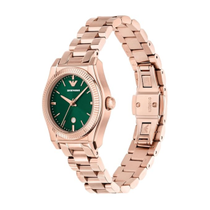 Emporio Armani Women's Quartz Rose Gold Stainless Steel Green Dial 32mm Watch AR11639