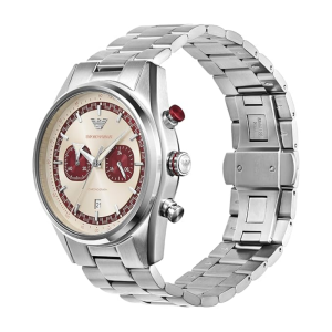 Emporio Armani Men’s Chronograph Quartz Silver Stainless Steel Beige Dial 42mm Watch AR11645