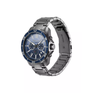 Armani Exchange Men’s Chronograph Quartz Gunmetal Stainless Steel Blue Dial 44mm Watch AX1967
