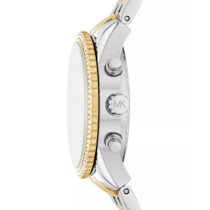 Michael Kors Women’s Chronograph Quartz Two-Tone Stainless Steel White Dial 35mm Watch MK7532