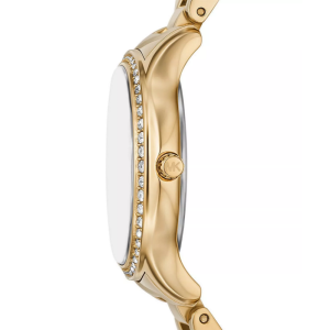 Michael Kors Women’s Quartz Gold Stainless Steel White Mother Of Pearl Dial 31mm Watch MK4822