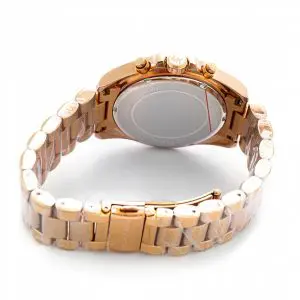 Michael Kors Women’s Chronograph Quartz Rose Gold Stainless Steel Blue Dial 40mm Watch MK5951
