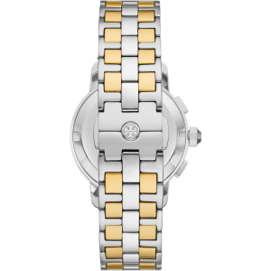 Tory Burch Women’s Chronograph Quartz Two-Tone Stainless Steel Gold Dial 37mm Watch TBW1052