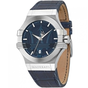 Maserati Men’s Quartz Brown Leather Strap Black Dial 42mm Watch R8851108015