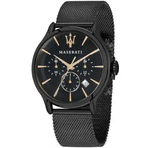 Maserati Men’s Chronograph Quartz Black Stainless Steel Black Dial 42mm Watch R8873618006
