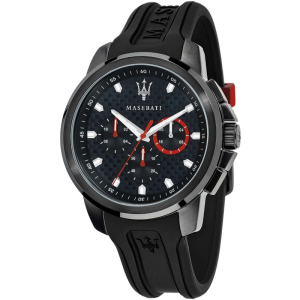 Maserati Men’s Chronograph Quartz Black Silicone Strap Black Dial 44mm Watch R8851123007