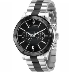 Maserati Men’s Chronograph Quartz Two-tone Stainless Steel Black Dial 44mm Watch R8873627003