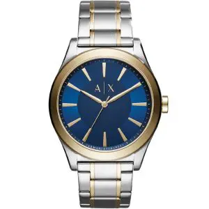 Armani Exchange Men’s Quartz Two-tone Stainless Steel Blue Dial 44mm Watch AX2332