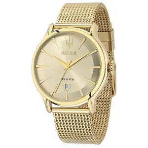 Maserati Men’s Quartz Gold Stainless Steel Gold Dial 42mm Watch R8853118003