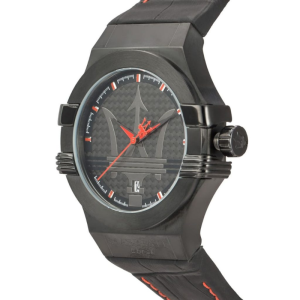 Maserati Men’s Quartz Black Leather Strap Black Dial 42mm Watch R8851108010