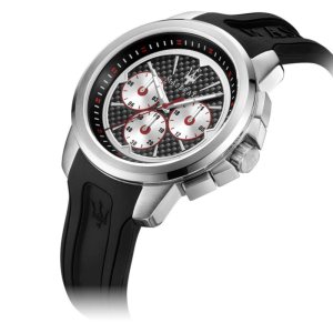 Maserati Men’s Chronograph Quartz Black Silicone Strap Black Dial 44mm Watch R8851123001