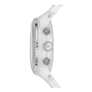 Michael Kors Women’s Chronograph Quartz White Ceramic Chain White Dial 40mm Watch MK5188