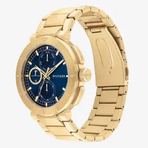 Tommy Hilfiger Men’s Quartz Gold Stainless Steel Blue Dial 44mm Watch 1792118