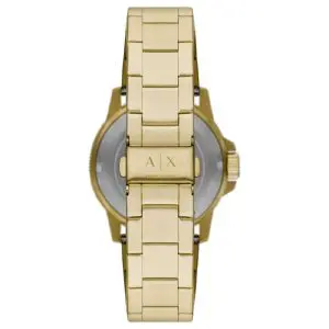 Alternative view of Armani Exchange Men’s Quartz Gold Stainless Steel Gold Dial 44mm Watch AX1854