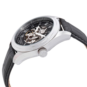 Maserati Men’s Automatic Black Leather Strap Black Skeleton Dial 45mm Watch R8871612001