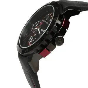 Alternative view of Maserati Men’s Chronograph Quartz Black Leather Strap Black Dial 45mm Watch R8871619003