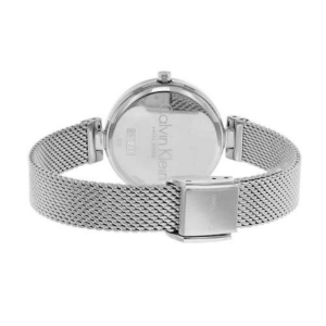 Calvin Klein Women's Swiss Made Quartz Silver Stainless Steel Mother Of Pearl Dial 28mm K8G2312E