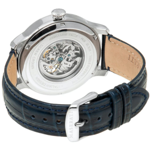 Maserati Men’s Automatic Blue Leather Strap Grey Skeleton Dial 42mm Watch R8821118002