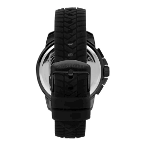 Maserati Men’s Chronograph Quartz Black Silicone Strap White Dial 44mm Watch R8871621010
