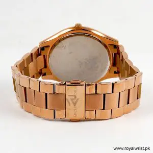 Michael Kors Women’s Quartz Stainless Steel Rose Gold Dial 42mm Watch MK3197 (Like New) - Image 3