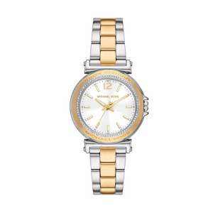 Michael Kors Women’s Quartz Two-Tone Stainless Steel White Dial 33mm Watch MK7492