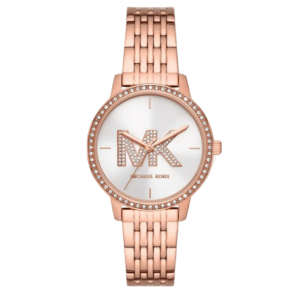 Michael Kors Women’s Quartz Rose Gold Stainless Steel Silver Dial 35mm Watch MK1052