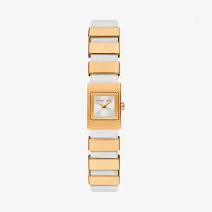 Michael Kors Women’s Quartz White & Gold Hybrid Strap White Dial 14mm Watch MK4899